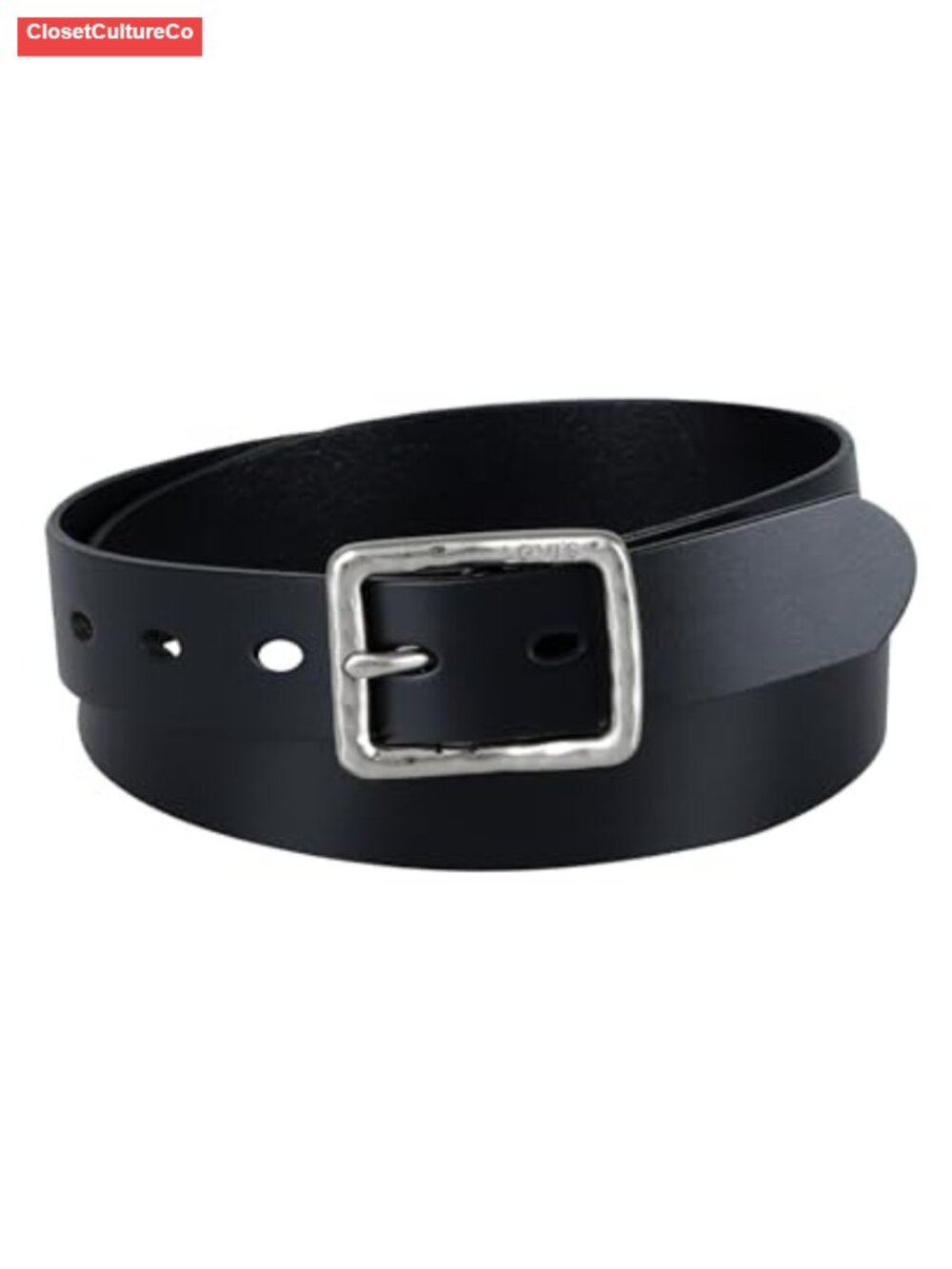 Levi's Women's Casual Leather Belt With Square Buckle, Adjustable, 1.4" Wide